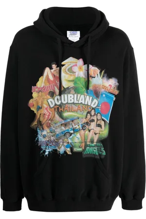 DOUBLET Hoodie con logo estampado