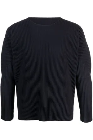 Issey Miyake Playera con efecto plisado