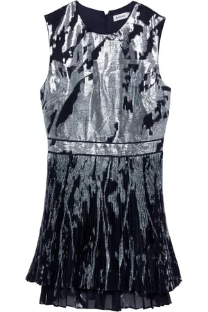 Simkhai Vestido corto Selkie con cuello redondo