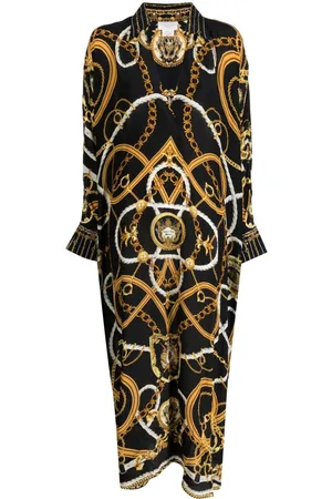 Camilla Vestido midi Coast To Coast con cadena estampada