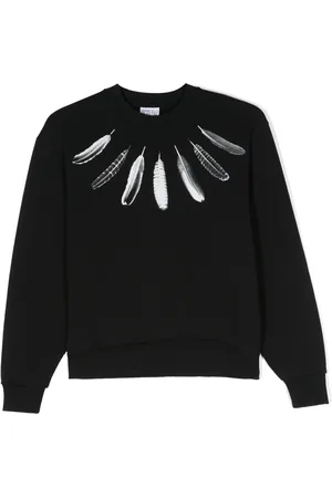 MARCELO BURLON Sudadera con plumas estampadas