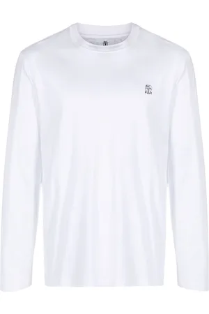 Brunello Cucinelli Playera con logo bordado
