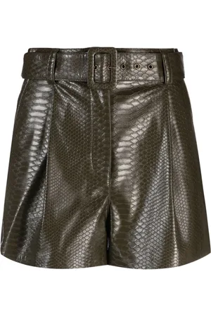 Twin-Set Shorts con efecto de piel de serpiente