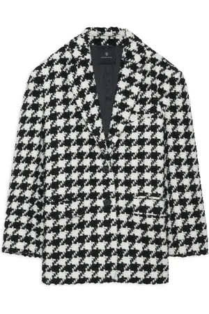 ANINE BING Blazer con botones y estampado pied de poule