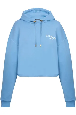 Balmain Hoodie con logo afelpado