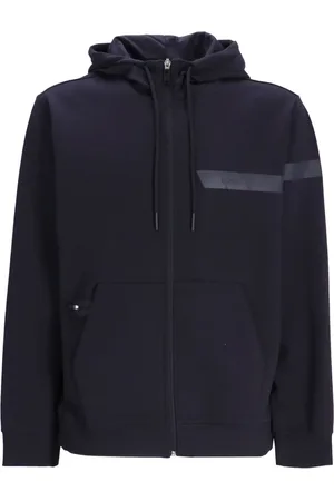 HUGO BOSS Hoodie con logo de goma y cierre