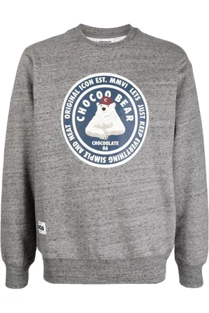Chocoolate Sudadera con efecto melange y estampado Chocoobear