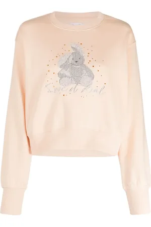 Izzue Sudadera con cuello redondo y conejo bordado