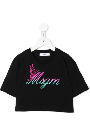 Msgm Playera corta con logo estampado