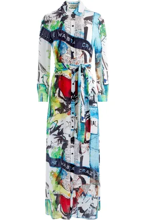ALICE+OLIVIA Vestido camisero largo de x Basquiat