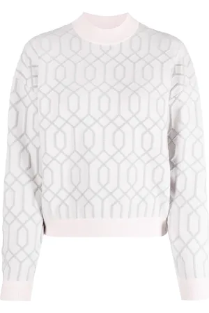 Emporio Armani Suéter con hombros caídos y motivo en jacquard