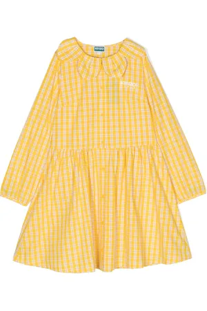 Kenzo Vestido camisero con motivo de cuadros