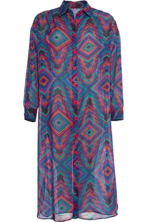 ERES Vestido camisero Dj con estampado geométrico