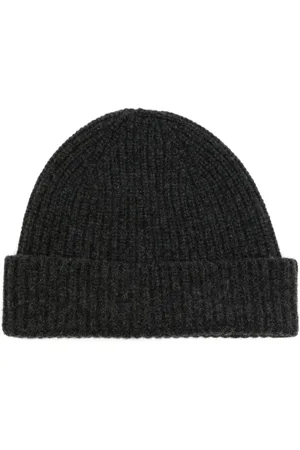 PRINGLE OF SCOTLAND Gorro tejido de canalé con dobladillo vuelto