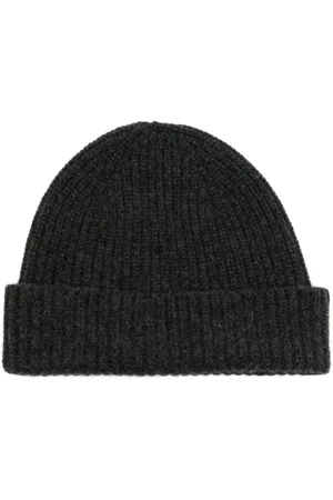 PRINGLE OF SCOTLAND Gorro tejido de canalé con dobladillo vuelto
