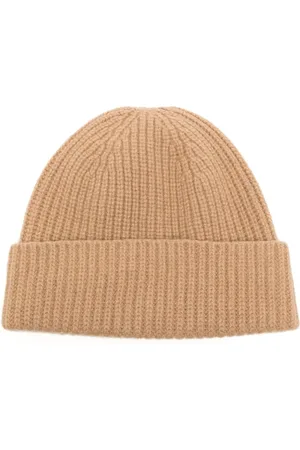 PRINGLE OF SCOTLAND Gorro tejido de canalé con dobladillo vuelto