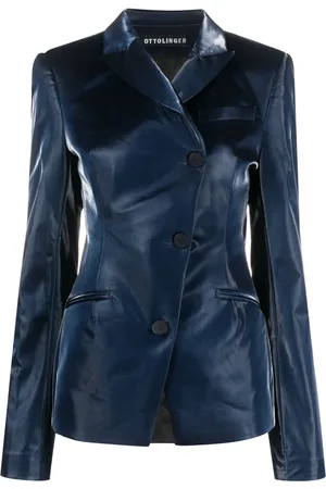 OTTOLINGER Blazer estilo arnés con efecto lacado
