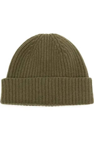 PRINGLE OF SCOTLAND Gorro tejido de canalé con dobladillo vuelto