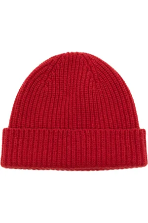 PRINGLE OF SCOTLAND Gorro tejido de canalé con dobladillo vuelto