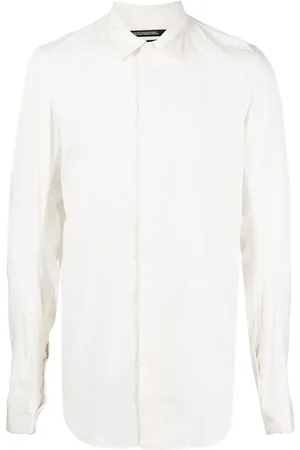 JULIUS Camisa con cierre oculto y cuello italiano