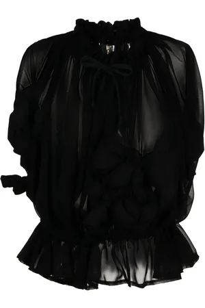Comme des Garçons Blusa semitransparente con detalle de moño