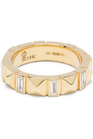 HARWELL GODFREY Anillo Pyramid en oro amarillo de 18kt con diamante