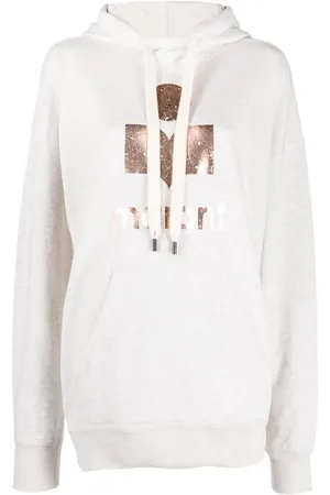 Marant Etoile Hoodie Mansel con hombros caídos y logo estampado