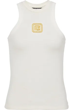 Balmain Camiseta con logo bordado