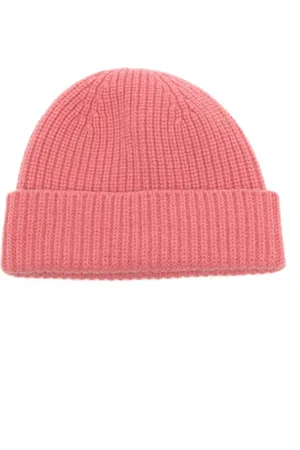 PRINGLE OF SCOTLAND Gorro tejido de canalé con dobladillo vuelto