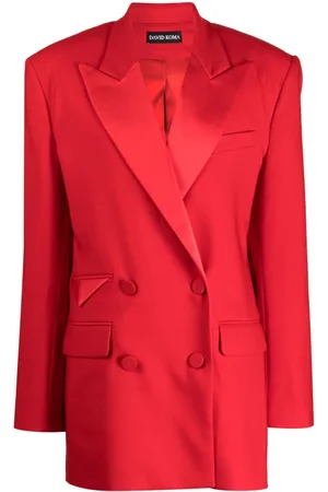 DAVID KOMA Blazer con solapas de pico y doble botonadura