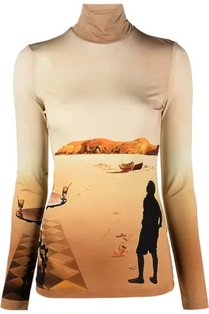 Paco rabanne Top manga larga con estampado gráfico