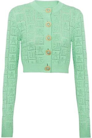 Balmain Cárdigan de tejido flojo con monograma