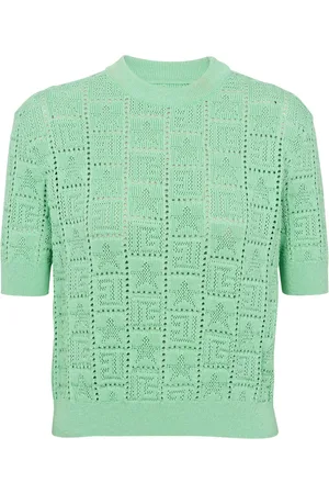 Balmain Top con monograma en jacquard