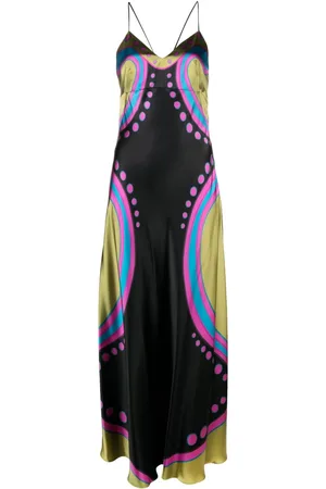 La DoubleJ Vestido largo Eros con estampado gráfico