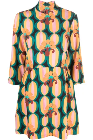 La DoubleJ Vestido corto Juliet con estampado geométrico