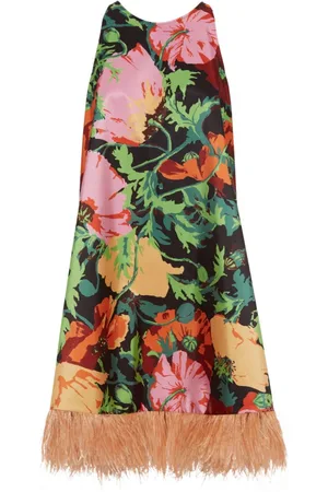 La DoubleJ Vestido corto La Fenice con estampado floral