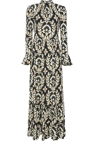 La DoubleJ Vestido largo con estampado Visconti Ghirlanda
