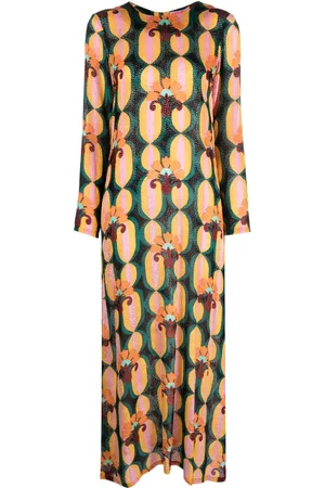 La DoubleJ Vestido midi Swing con estampado geométrico