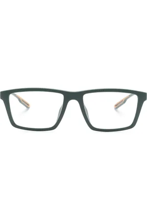 Emporio Armani Lentes con armazón rectangular y logo en relieve