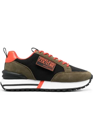 VERSACE Tenis bajos con parche del logo
