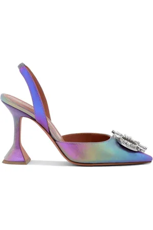 Amina Muaddi Zapatillas Begum con detalles de cristal y tacón de 95mm