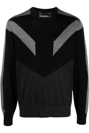 Neil Barrett Suéter de tejido fino con diseño color block