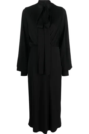 Sportmax Vestido midi con detalle der mascada