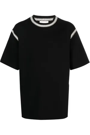 Nanushka Playera con ribete de crochet y cuello redondo