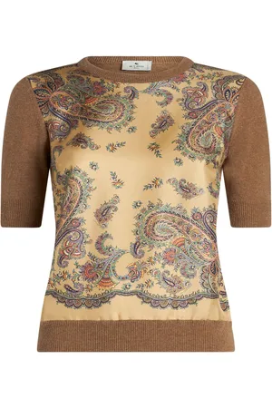 Etro Top tejido con estampado de cachemira