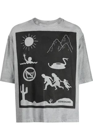 4SDESIGNS Playera con estampado gráfico