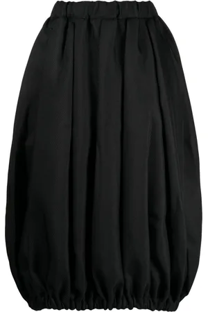 Comme des Garçons Falda midi asimétrica con dobladillo elástico