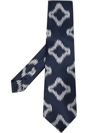 Comme des Garçons Corbata de seda con estampado abstracto