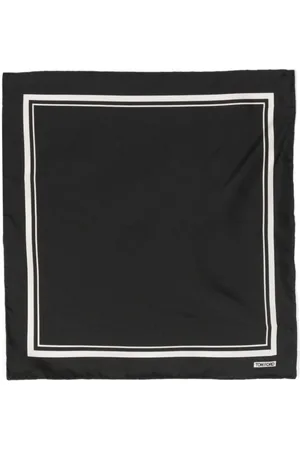 Tom Ford Mascada de seda con logo estampado