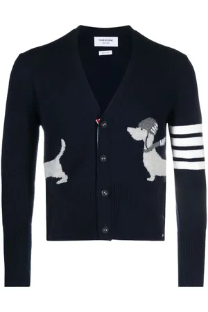 Thom Browne Cárdigan Hector con motivo 4-Bar